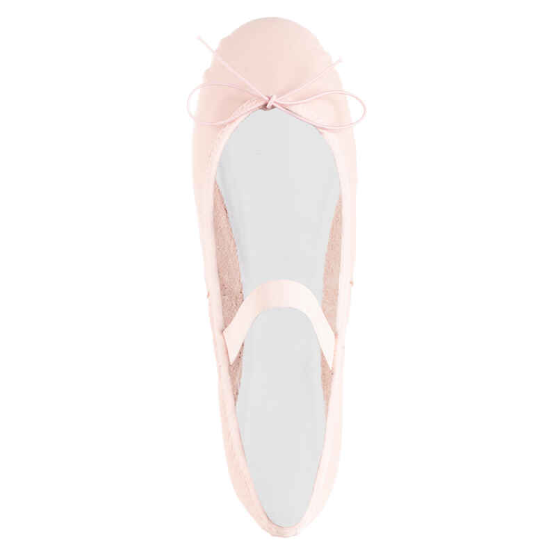 Kids' Full Sole Leather Ballet Demi-Pointe Shoes - Pink