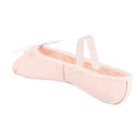 Kids' Full Sole Leather Ballet Demi-Pointe Shoes - Pink