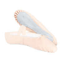 Ballet Full Sole Demi-Pointe Canvas Shoes Sizes 8C to 7 - Salmon