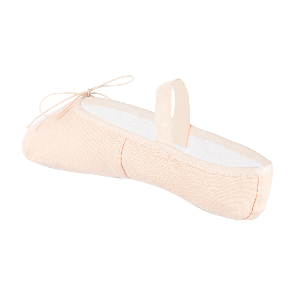 Ballet Full Sole Demi-Pointe Canvas Shoes Sizes 8C to 7 - Salmon