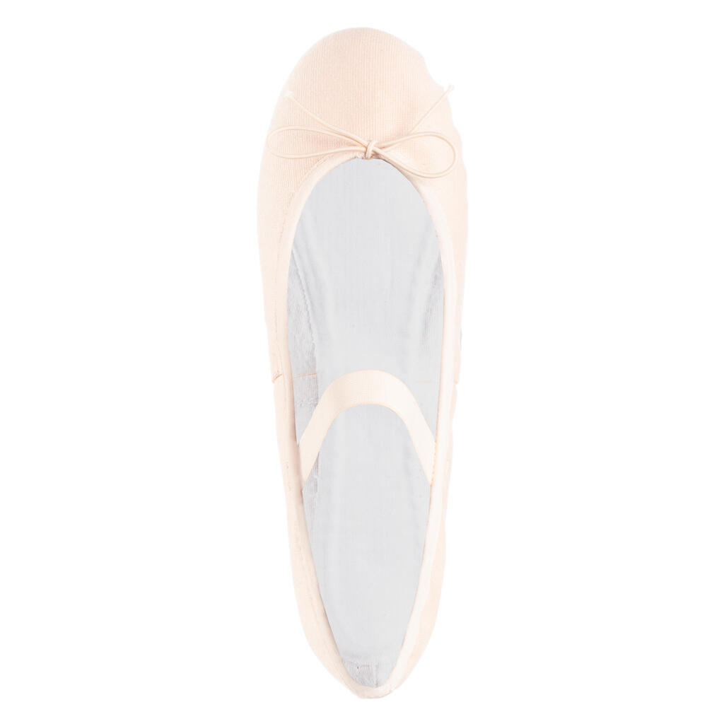 Ballet Full Sole Demi-Pointe Canvas Shoes Sizes 8C to 7 - Salmon