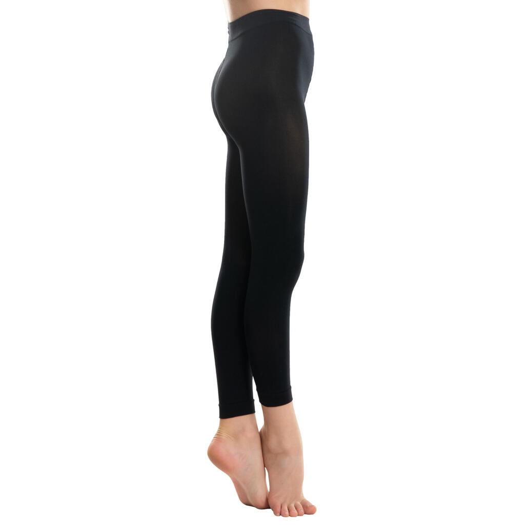 Girls' Footless Ballet Tights - Black