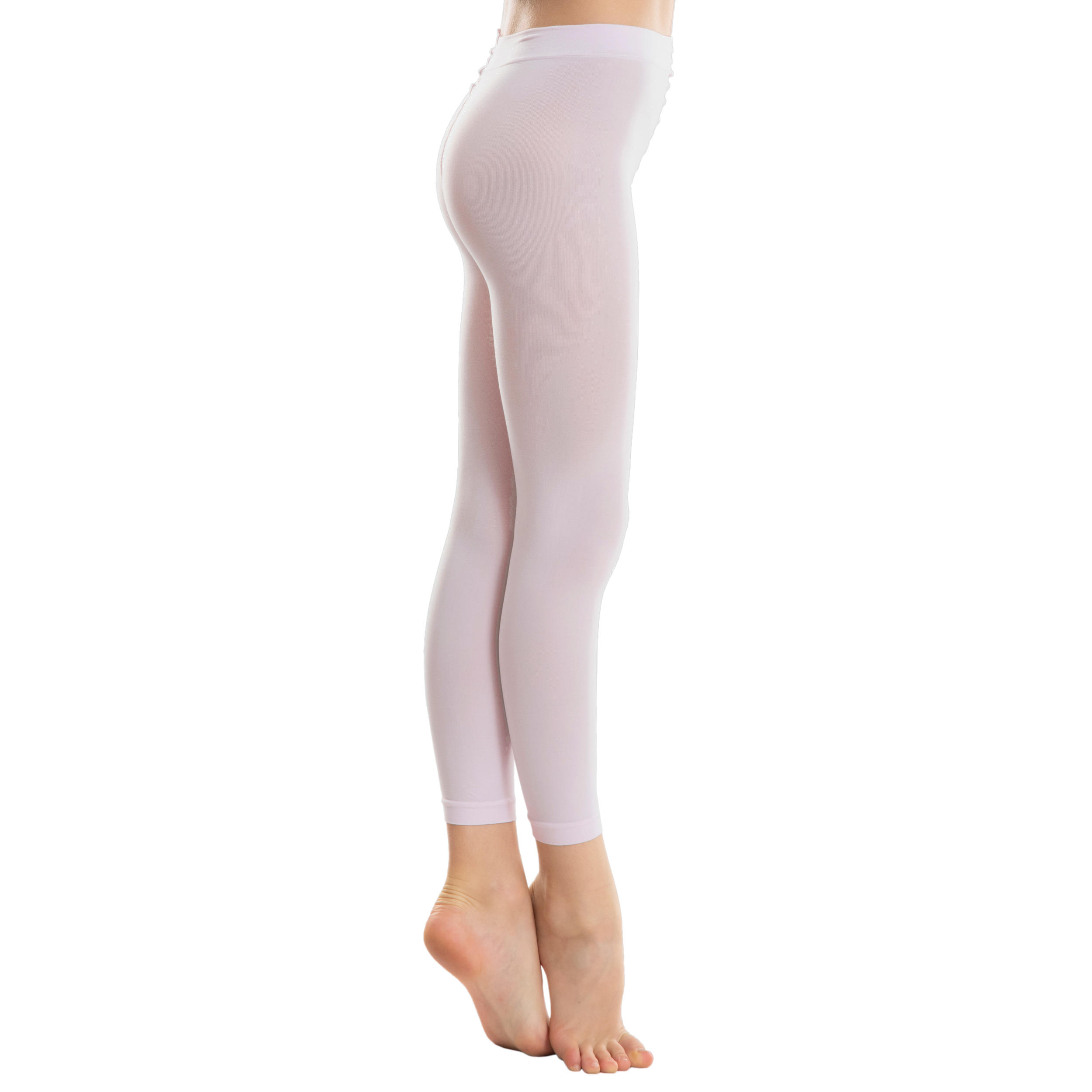 Girls' Footless Ballet and Modern Dance Tights - Pink 1/8