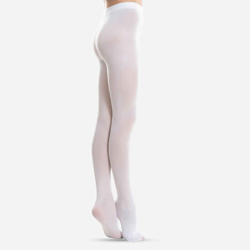 Girls' Ballet Tights - White - Decathlon