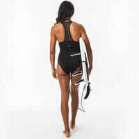 1-PIECE SURF SWIMSUIT WOMEN BACK X ISA BLACK