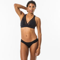 Top bikini Mujer deportivo escote V negro