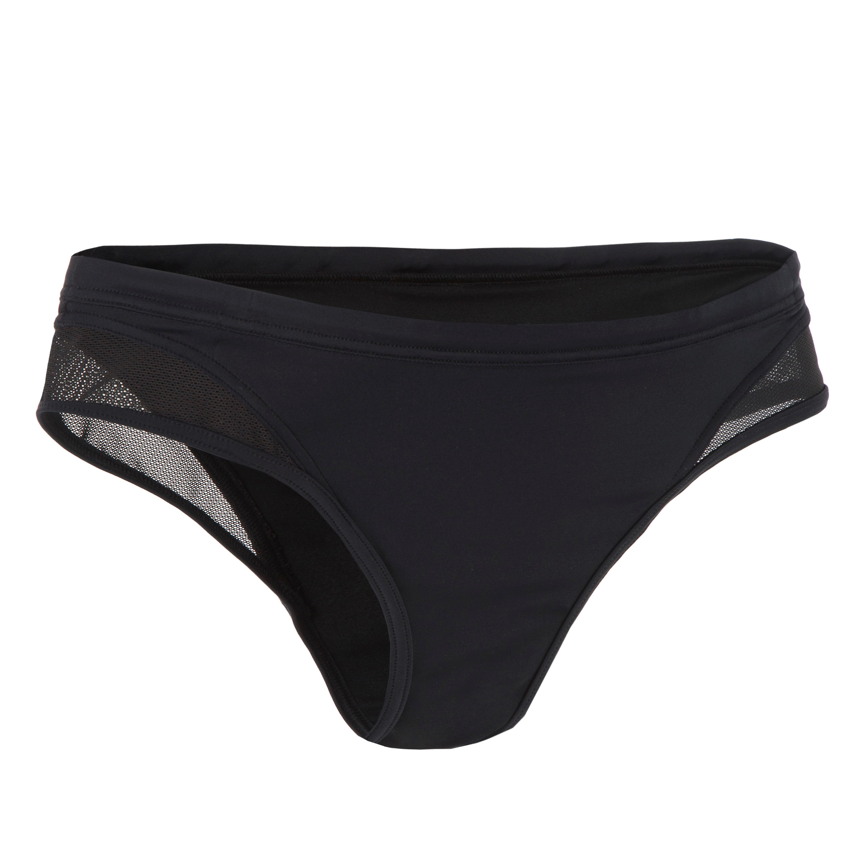 Cueca de Bikini de Surf Mulher perfurado com cordão de aperto SAVANA PRETO 3/14