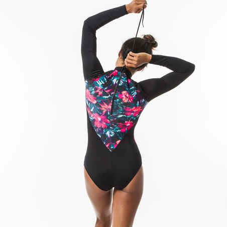 Long-sleeve 1-piece swimsuit with back zip Dani Foamy