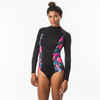 Long-sleeve 1-piece swimsuit with back zip Dani Foamy