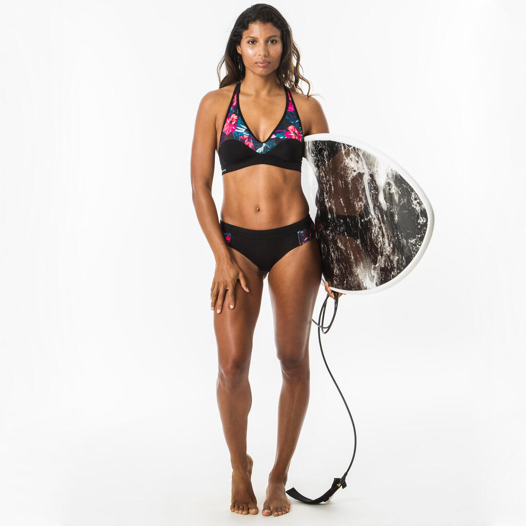 Bikini-Oberteil Damen Bustier Ana Foamy schwarz/pink