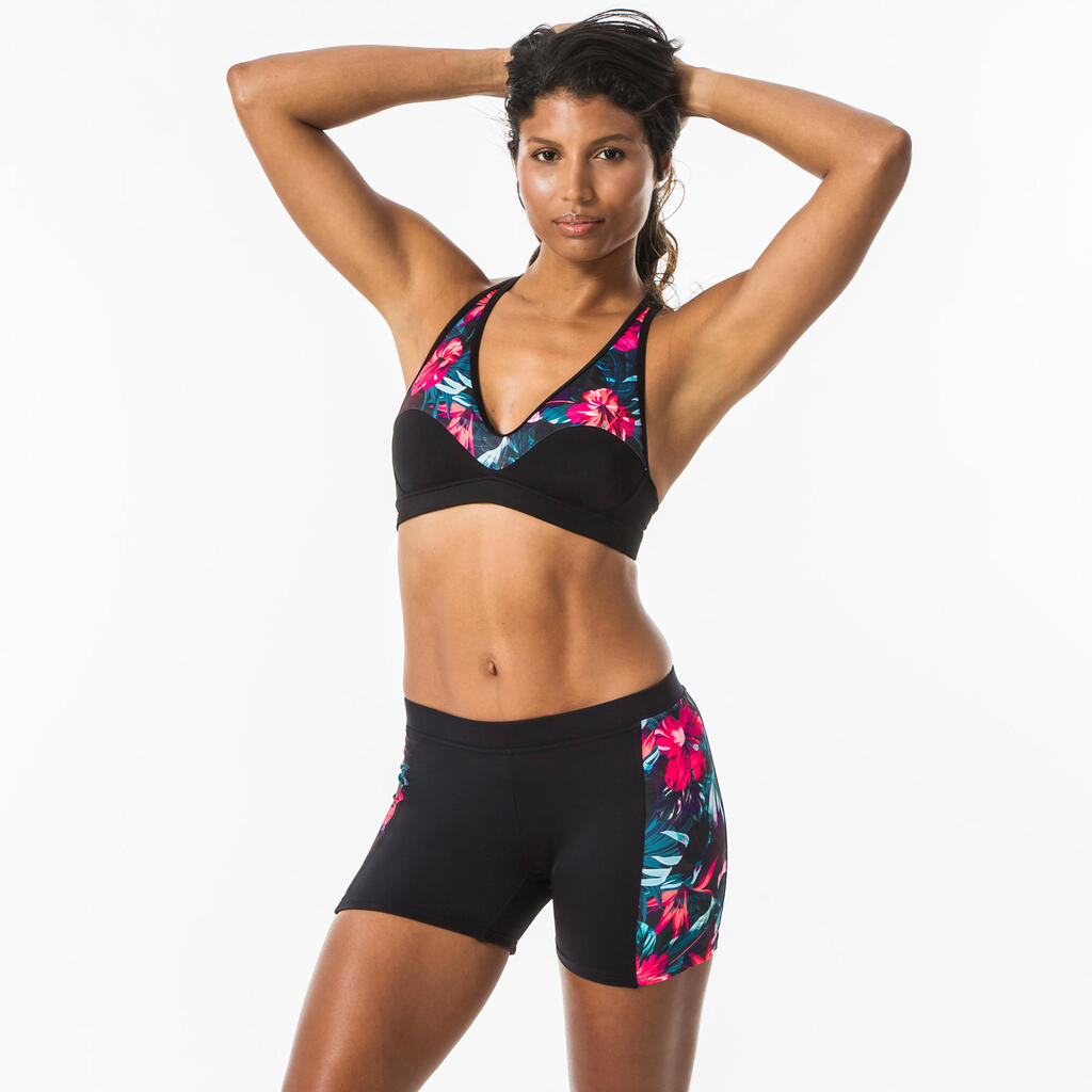 Bikini-Oberteil Damen Bustier Ana Foamy schwarz/pink