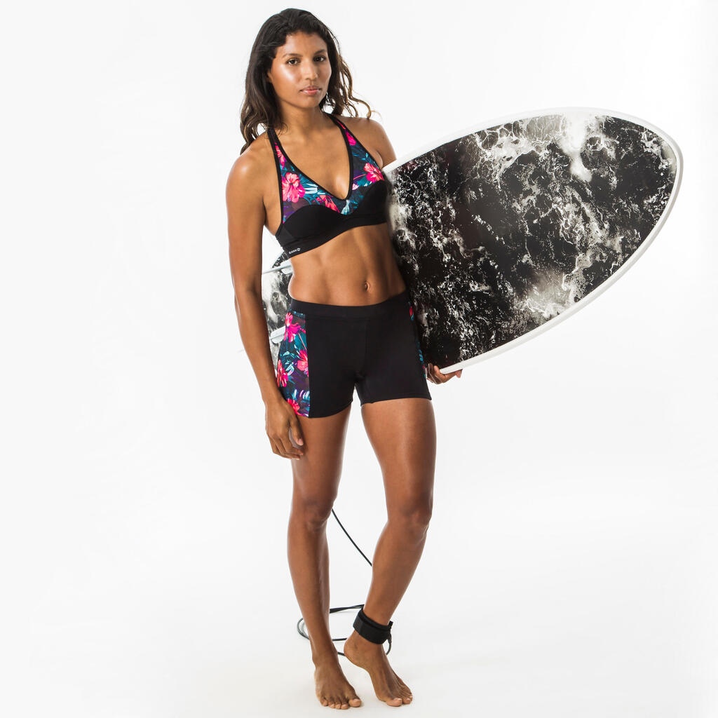 Bikini-Oberteil Damen Bustier Ana Foamy schwarz/pink