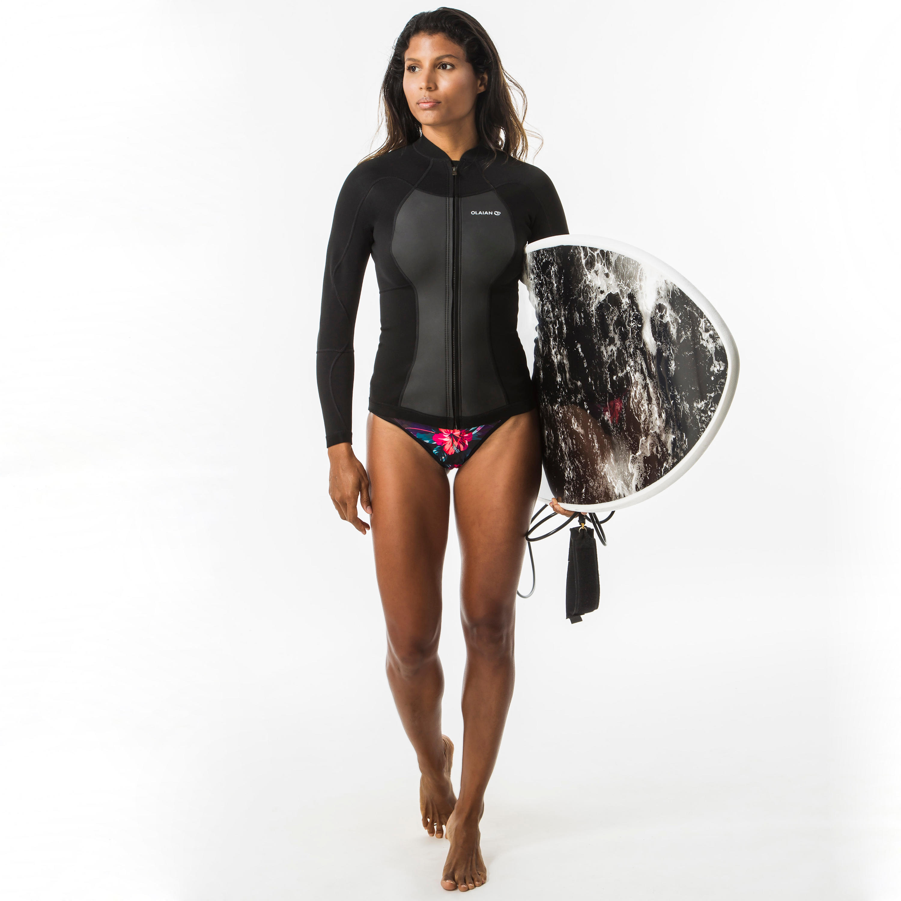 WOMEN’S NEOPRENE JACKET ADVANCED LEVEL with 1.5 mm foam and front ZIP - BLACK 7/10