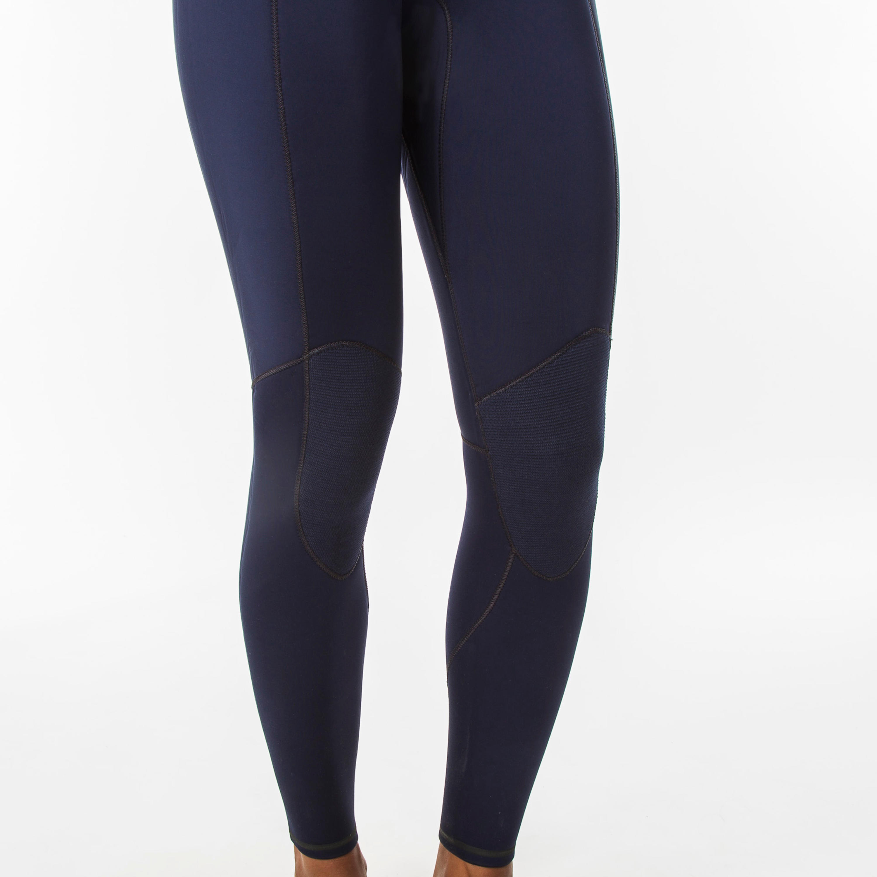 Neopreno surf Mujer agua templada 3/2mm Front Zip 900 azul marino 5/16