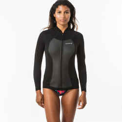 WOMEN’S NEOPRENE JACKET ADVANCED LEVEL with 1.5 mm foam and front ZIP - BLACK