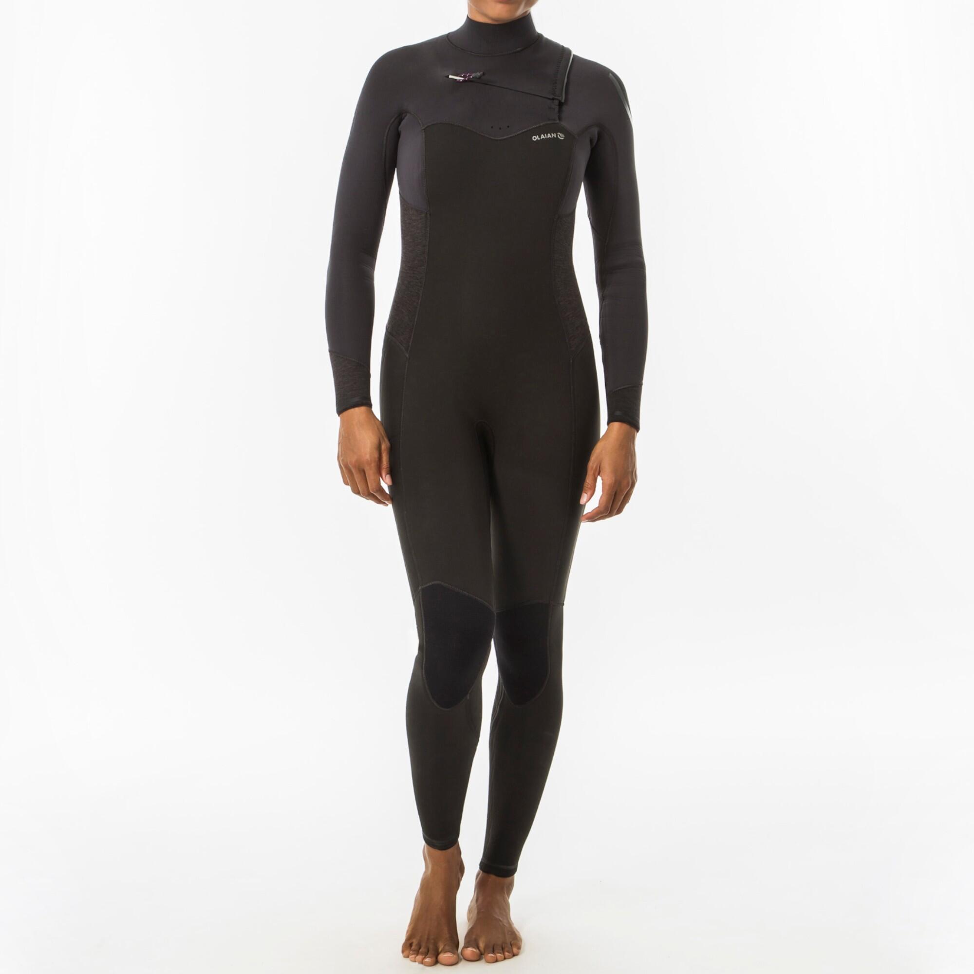 COMBINAISON NEOPRENE DE SURF FEMME 4/3 MM FERMETURE ZIP POITRINE OLAIAN 1/11