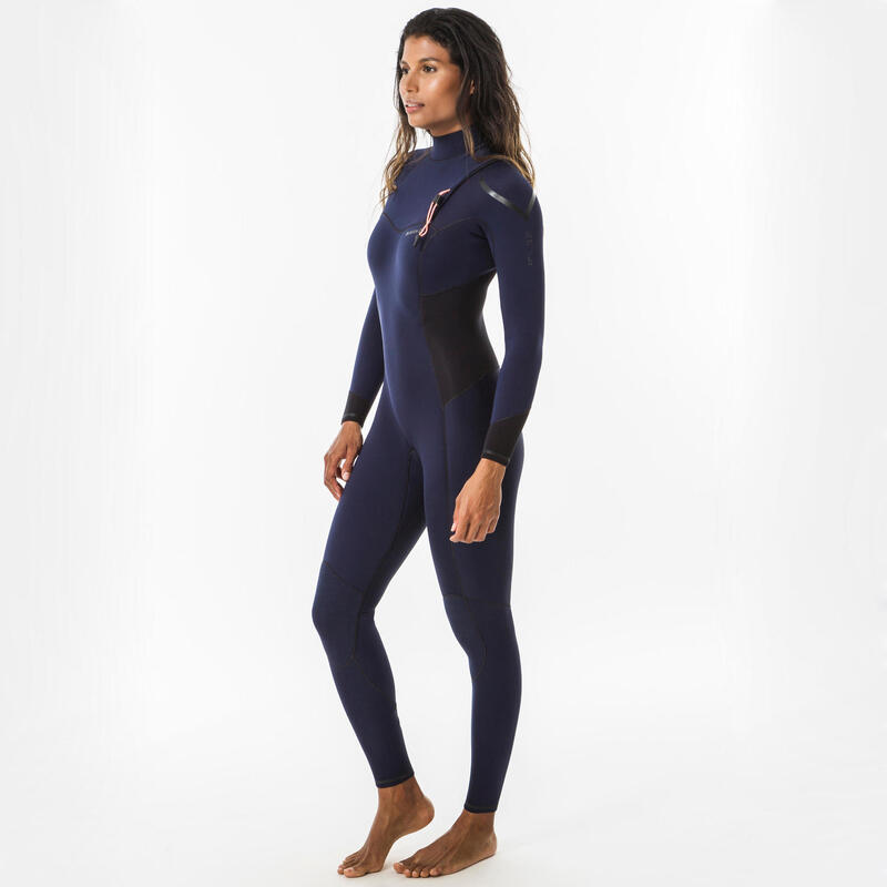 Surfwetsuit voor dames 900 neopreen 3/2 mm marineblauw