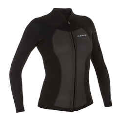 WOMEN’S NEOPRENE JACKET ADVANCED LEVEL with 1.5 mm foam and front ZIP - BLACK