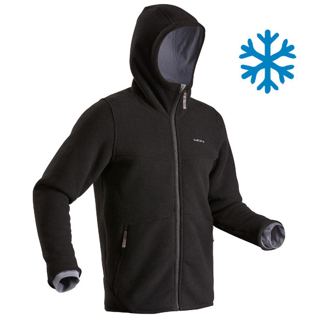 Men's Snow Fleece Jacket SH100 UWARM Black