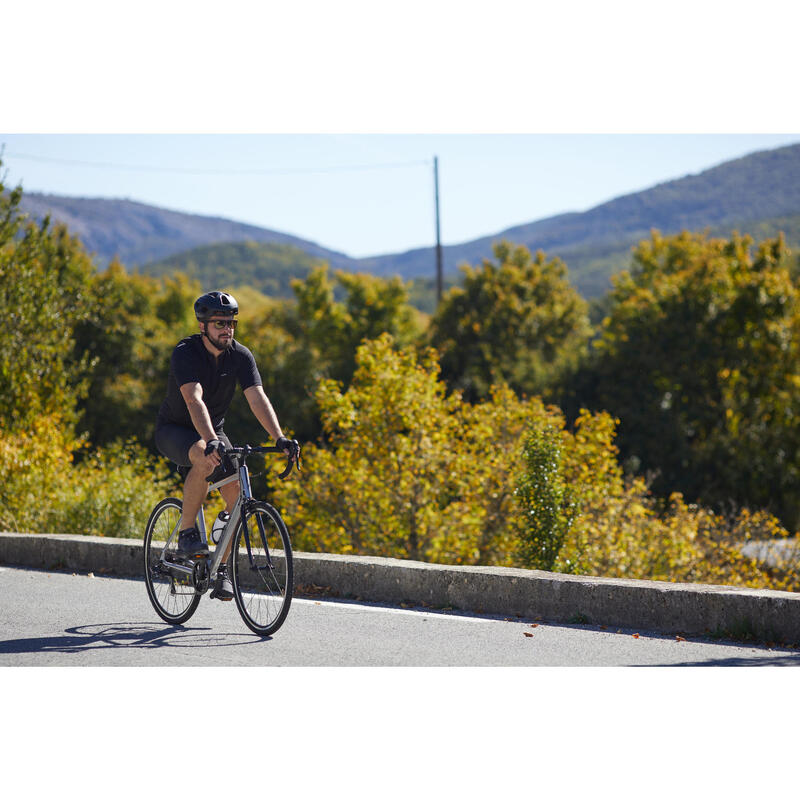 RACEFIETS VOOR RECREATIEF FIETSEN VOOR HEREN RC100 GRIJS