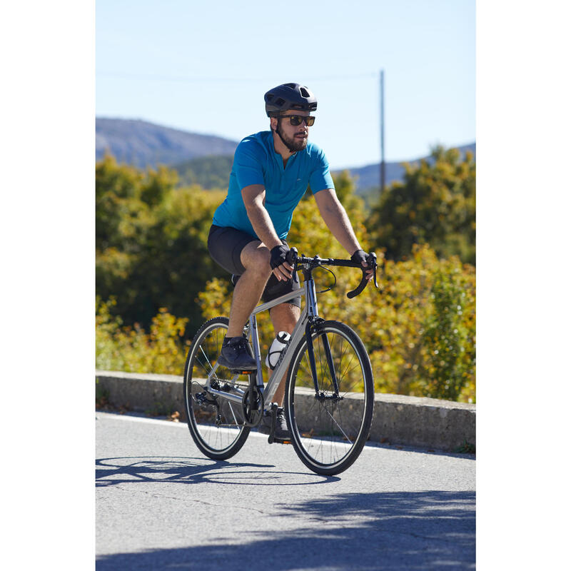 RACEFIETS VOOR RECREATIEF FIETSEN VOOR HEREN RC100 GRIJS
