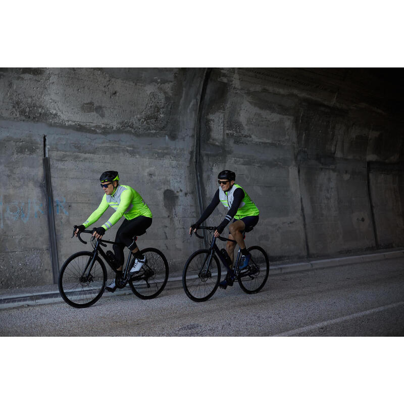 Chaleco ciclismo hombre impermeable y cortavientos - Visible EN1150
