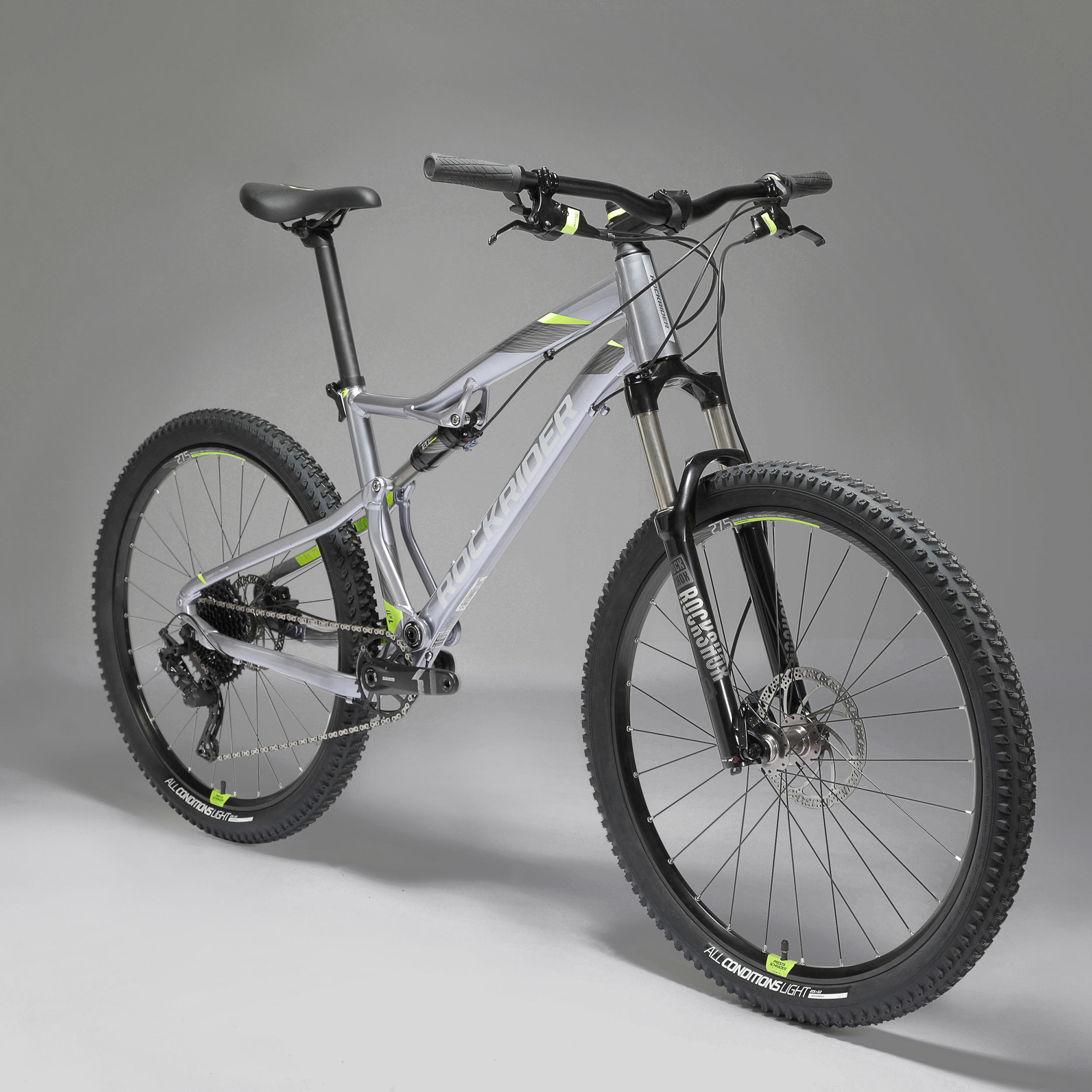 Bicicleta eléctrica de montaña mujer 27,5+ Rockrider Ebike St 900 turquesa