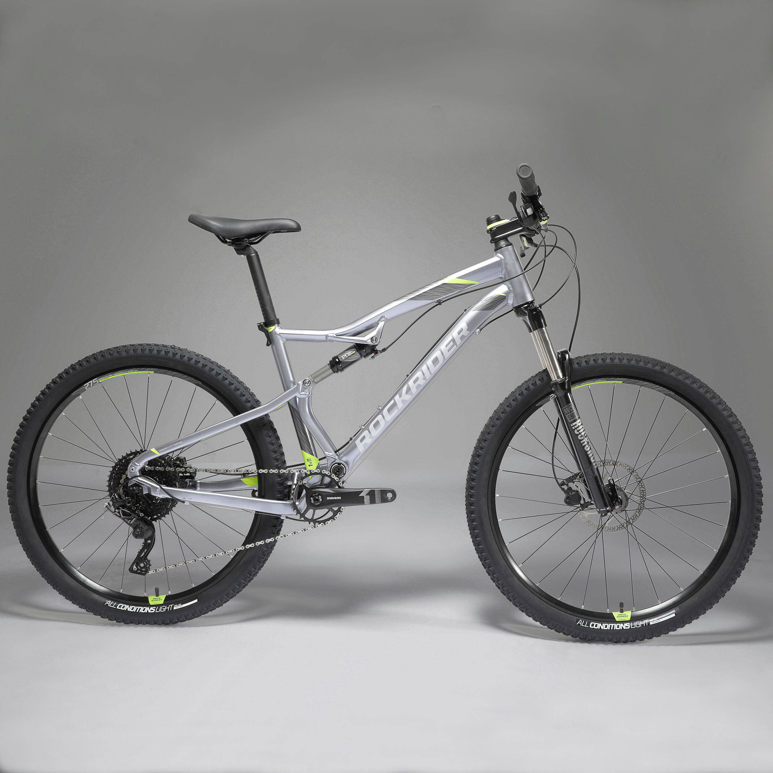 27.5" Mountain Bike ST 900 S - Grey/Yellow -  3