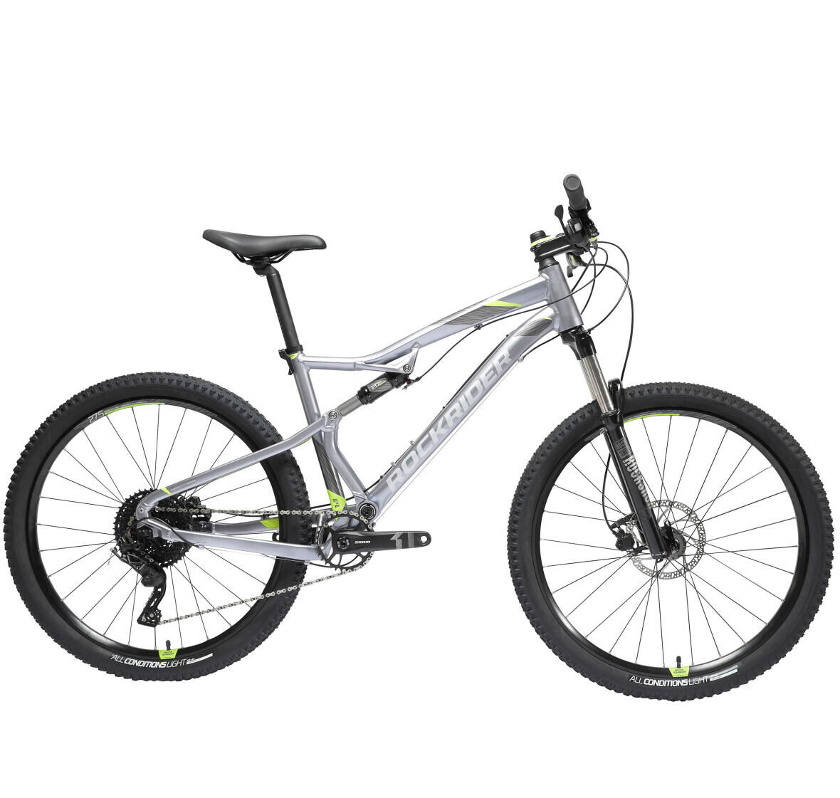 ROCKRIDER ST 900 S MOUNTAIN BIKE GREY/YELLOW