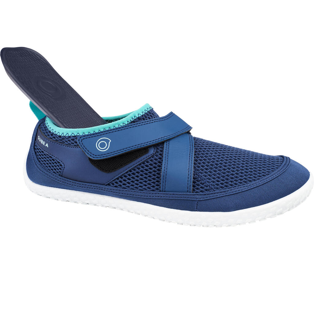 Chaussures aquatiques avec scratch Adulte - Aquashoes 500 bleu rose