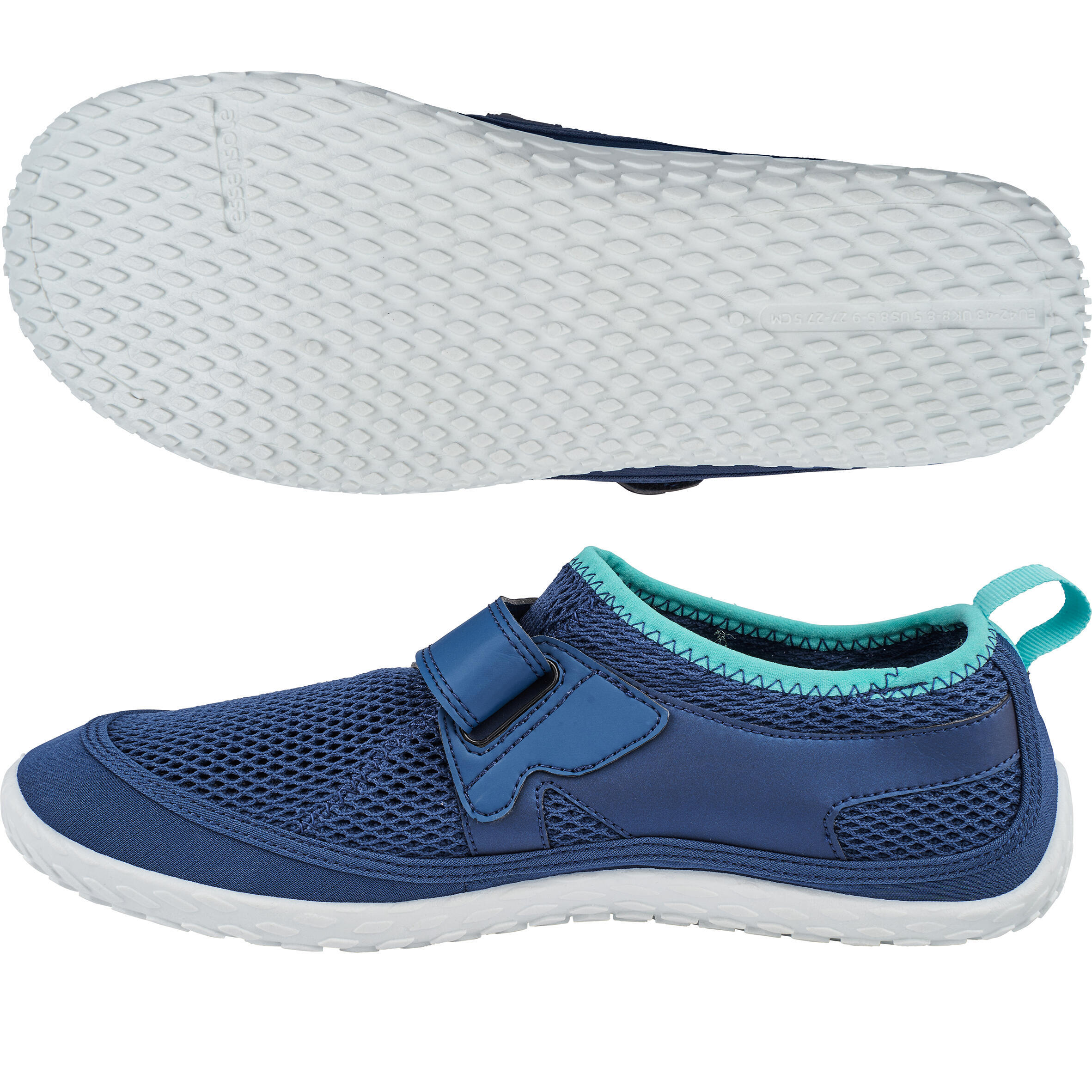 Rip tab Aquashoes for Adults - Aquashoes 500 - Turquoise 3/8