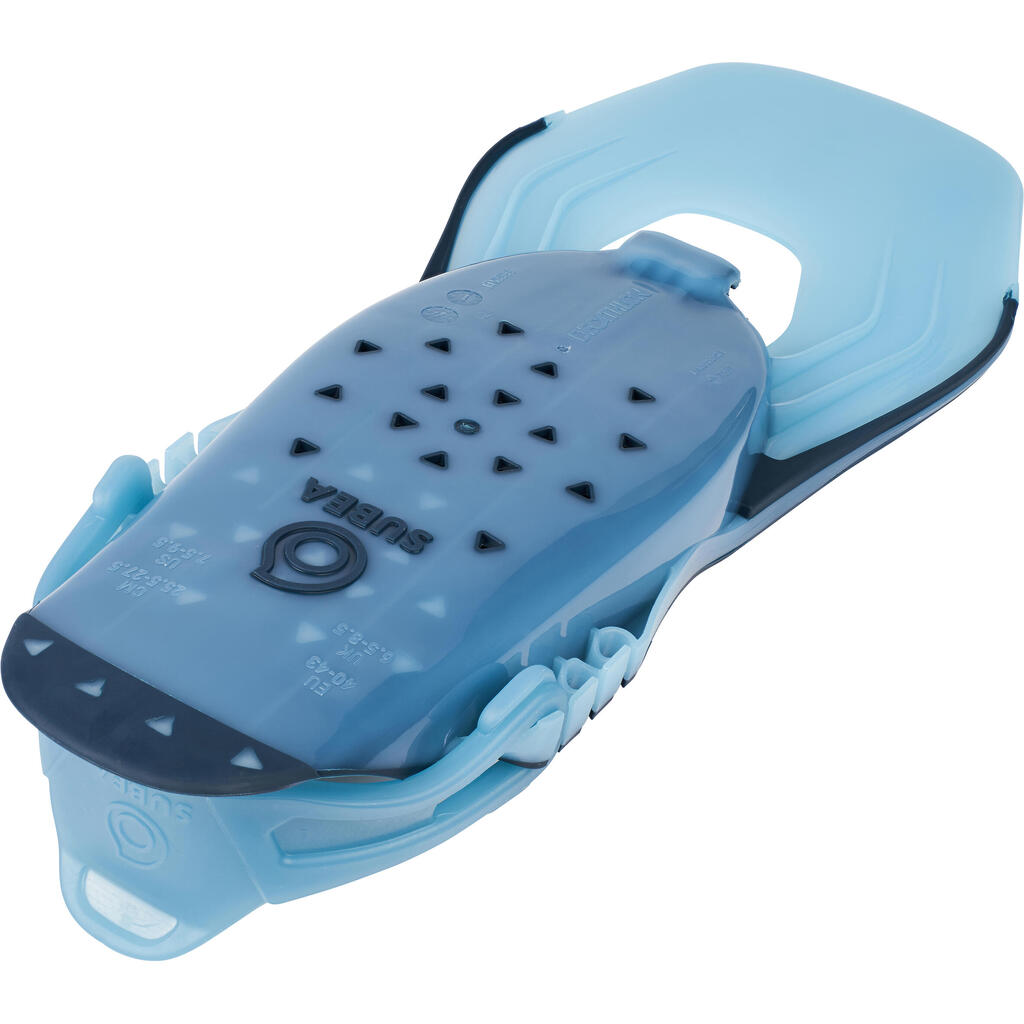 Palmes de snorkeling SUBEA SNK 100 réglable adulte Turquoise