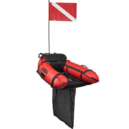 Spearfishing inflatable board with removable net SUBEA - XL format