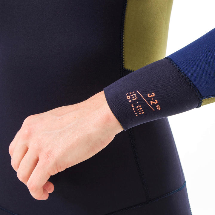 Women’s full wetsuit 3/2,500 back zip OLAIAN Decathlon