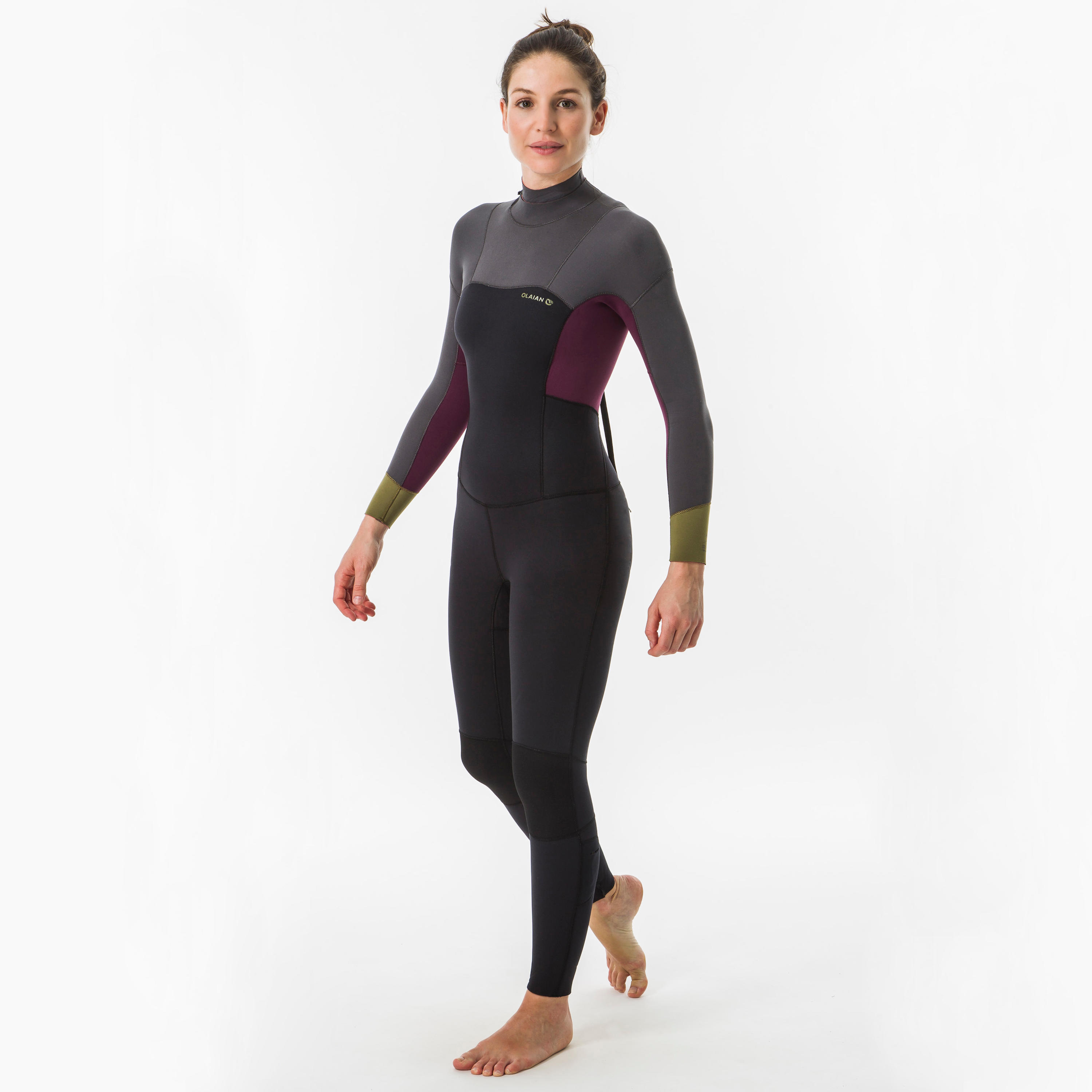 Women's full wetsuit 4/3,500 back zip 