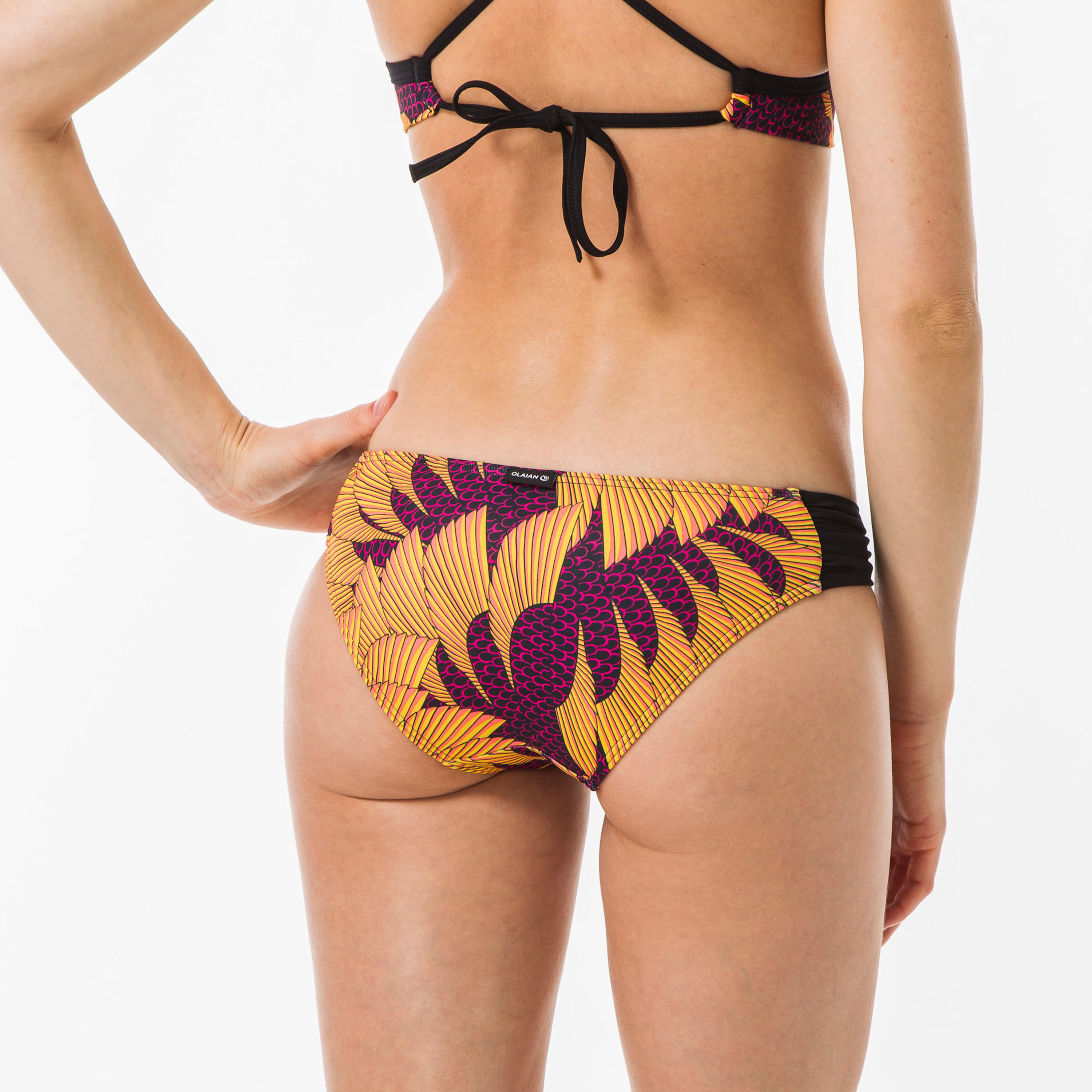 Bikinibroekje voor surfen Niki Hisho Mustard lage taille 3/23