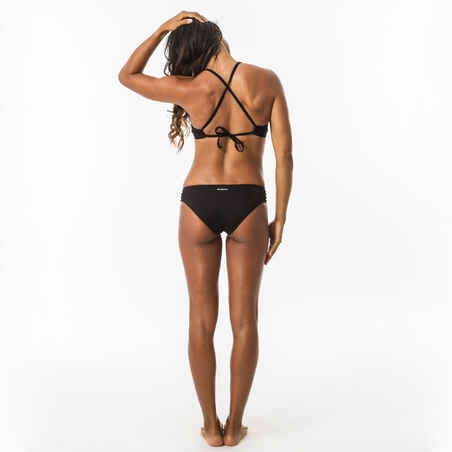 Top bikini Mujer deportivo cuello halter negro