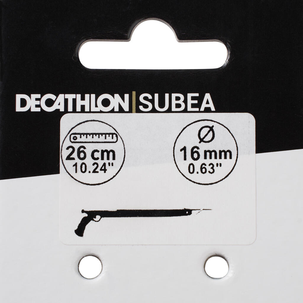 KOMPLET GUMA Ø16 MM SPF 26 CM ZA PUŠKU ZA PODVODNI RIBOLOV 100 cm