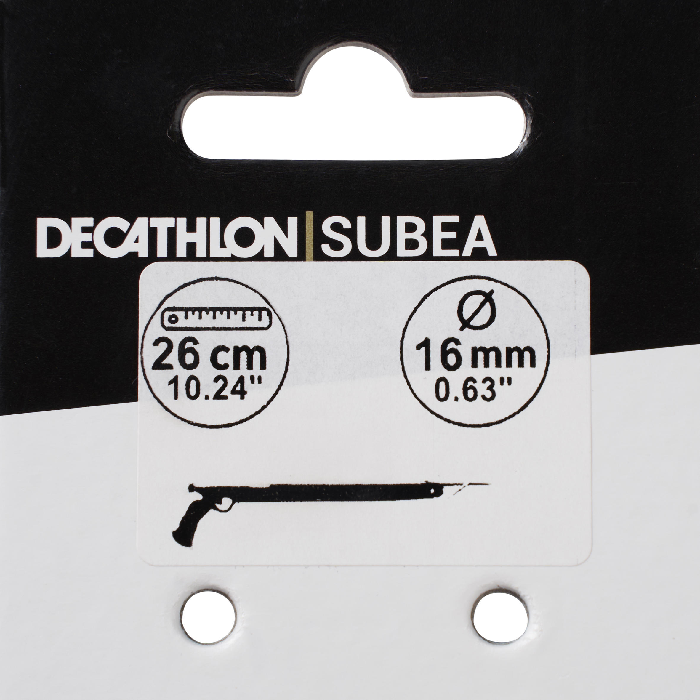 Coppia elastici pesca subacquea Ø 16MM 26 CM 3/4
