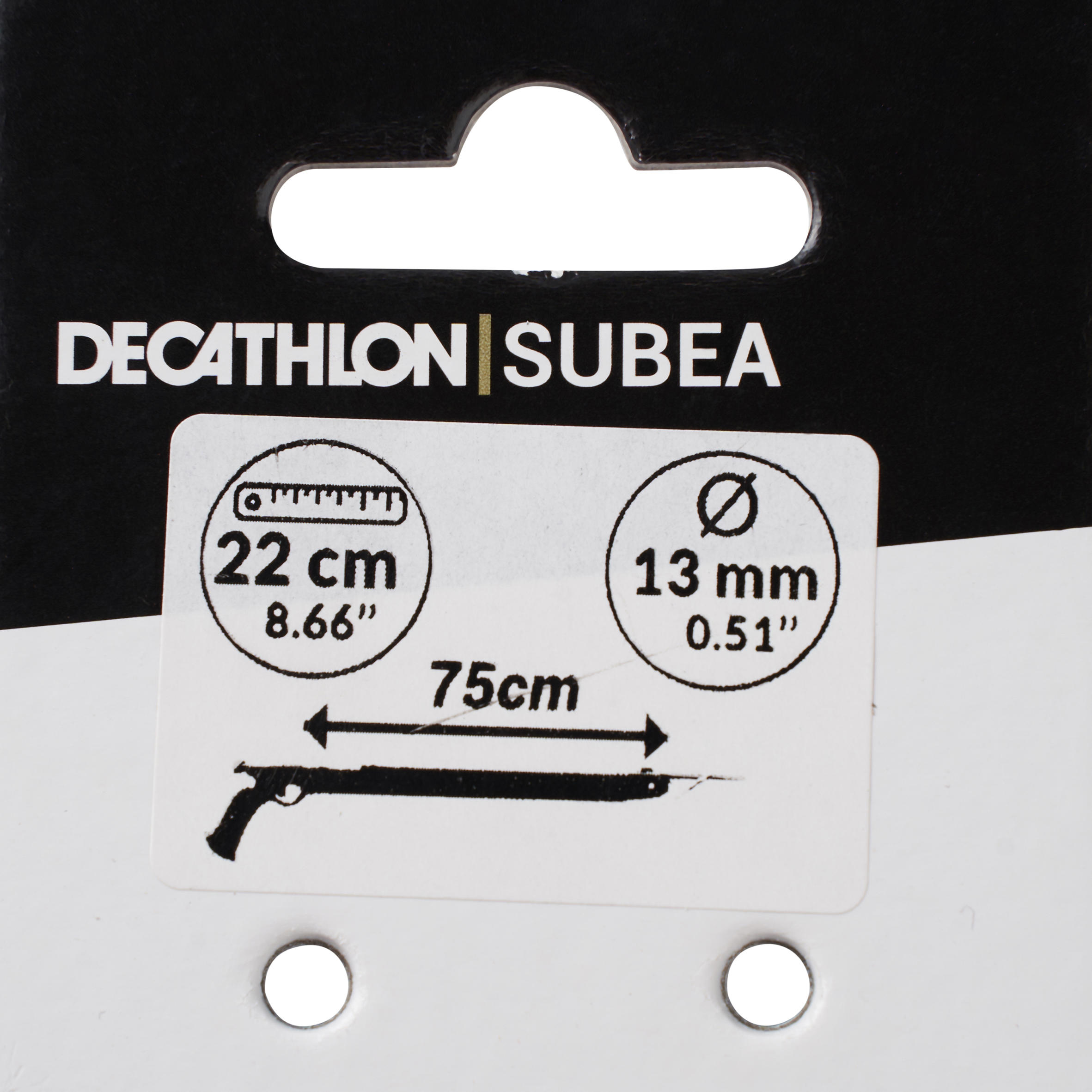 PAIRE SANDOWS Ø13MM SPF 22CM pour arbalète de 90 cm chasse sous-marine 3/4