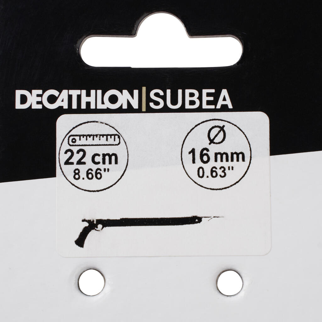 KOMPLET GUMA Ø16 MM SPF 22 CM ZA PUŠKU ZA PODVODNI RIBOLOV 90 cm