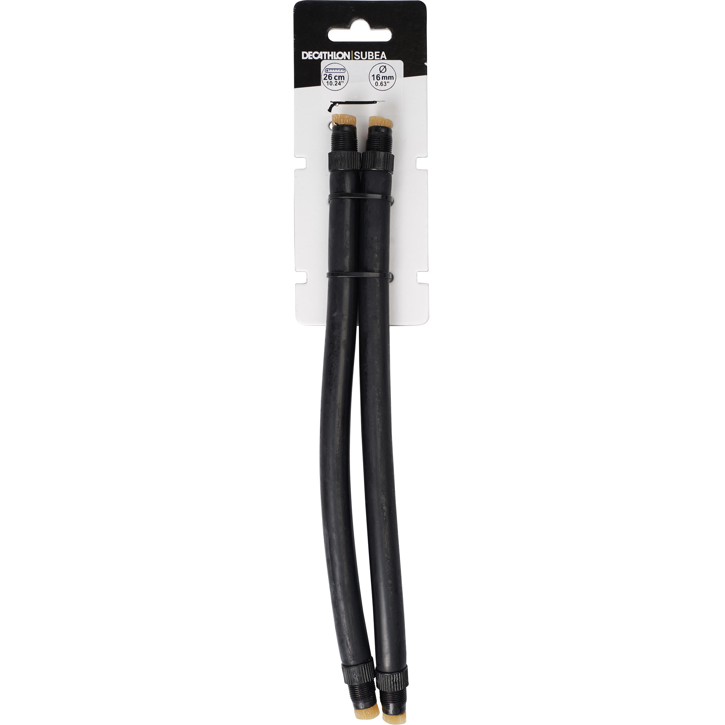 Coppia elastici pesca subacquea Ø 16MM 26 CM 4/4