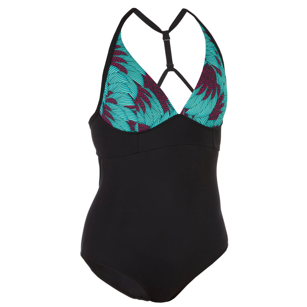 Women's 1-piece surf swimsuit with adjustable back BEA KOGA MALDIVES