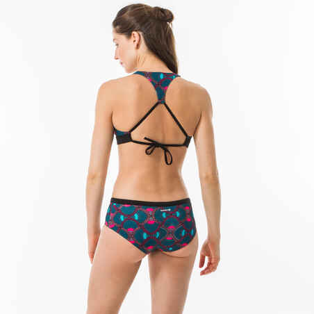 Top bikini Mujer surf deportivo espalda ajustable estampado