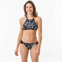 Women's surfing crop top swimsuit top with open back ANDREA AKARU