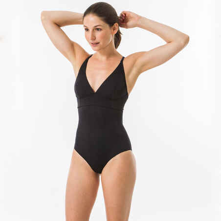 Jednodijelni kupaći kostim za surfanje Bea s podesivim leđima ženski crni