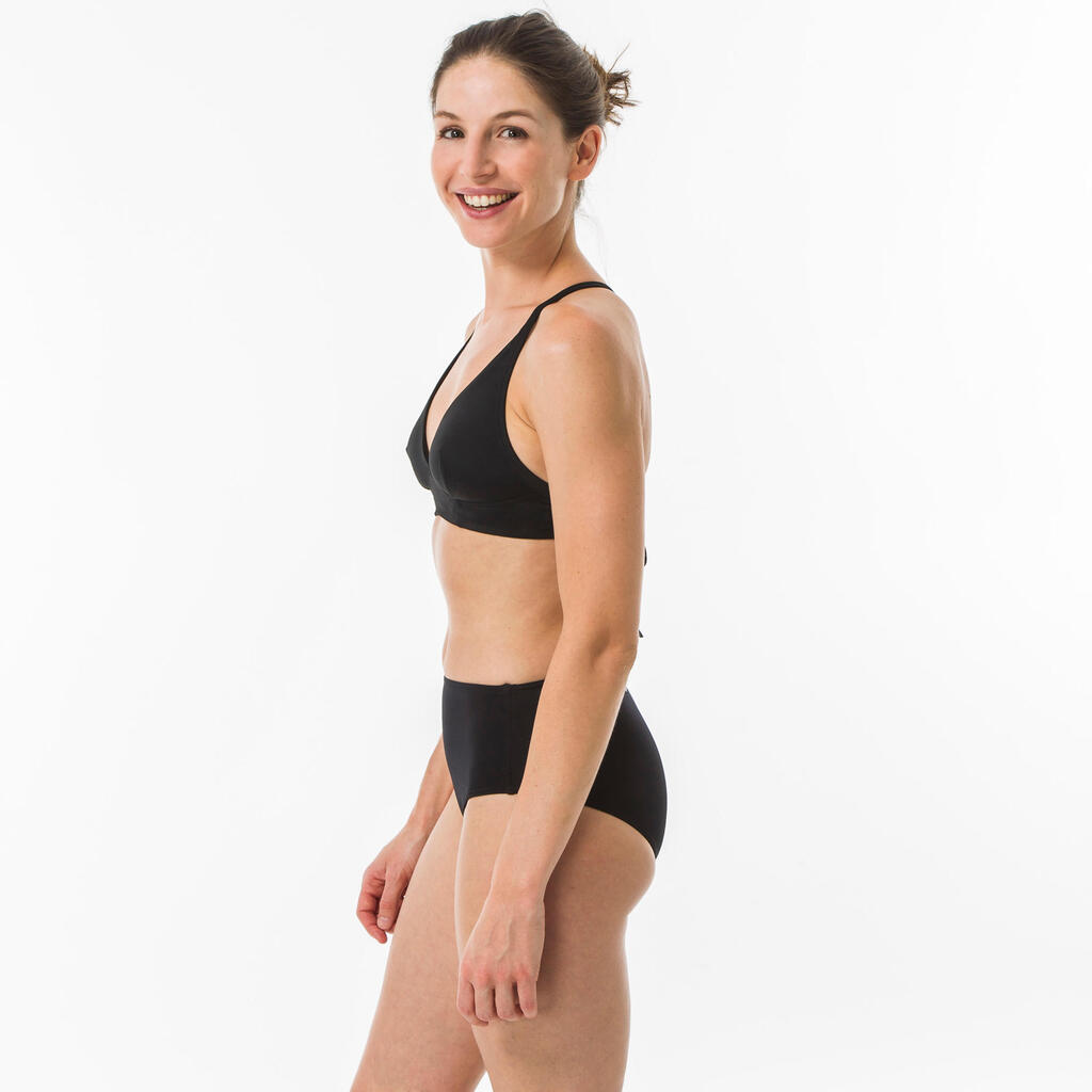 Panty Traje de Baño Surf Romi Mujer Negro Talle Alto