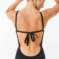 WOMEN'S 1-PIECE surf SWIMSUIT BACK X ANDREA BLACK with removable cups