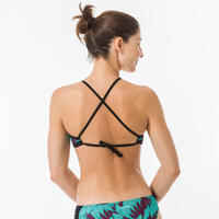 Women's Surfing Crop Top Swimsuit Top with open back ANDREA KOGA MALDIVES