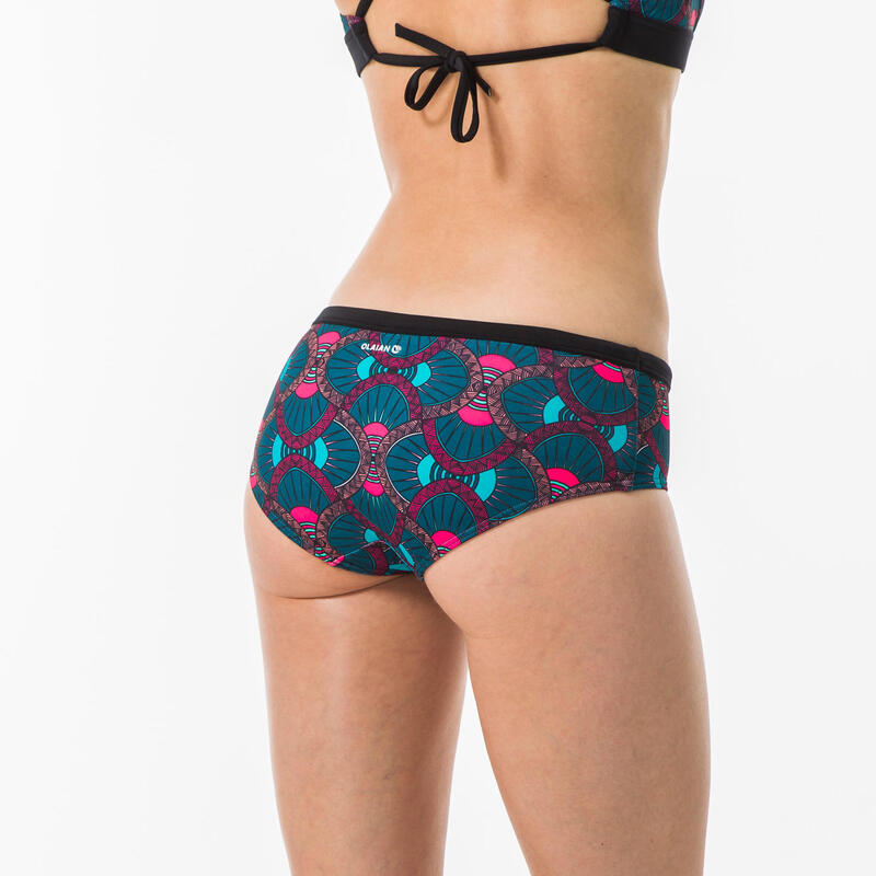 Braguita bikini Mujer pantalón culotte verde estampado